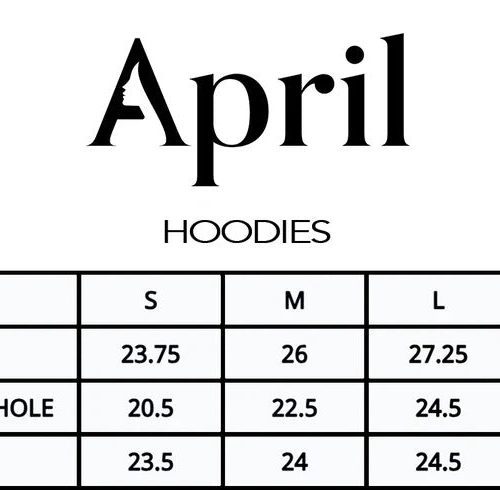 APRILHOODIESIZECHART