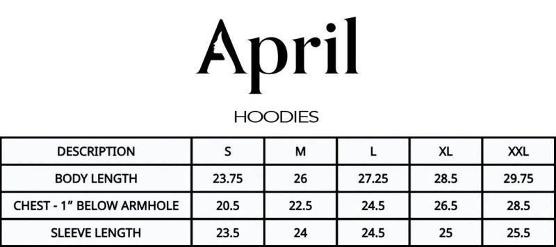 APRILHOODIESIZECHART