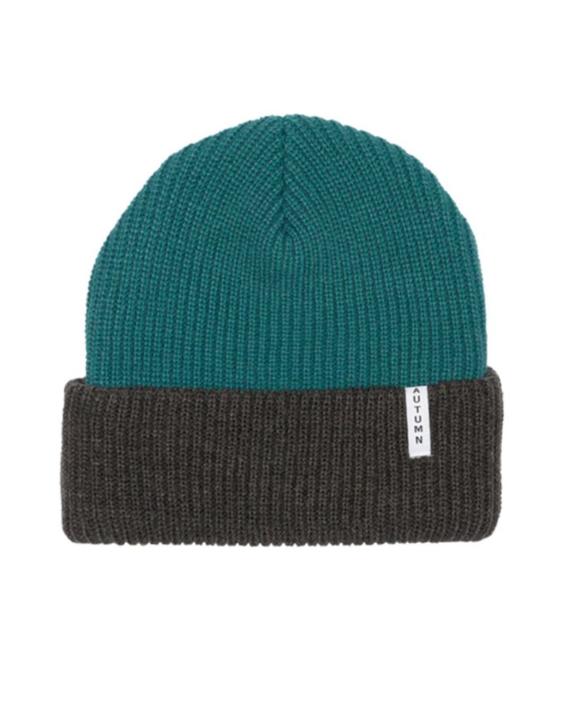 AUTUMN YOUTH BLOCKED BEANIE CHARCOAL