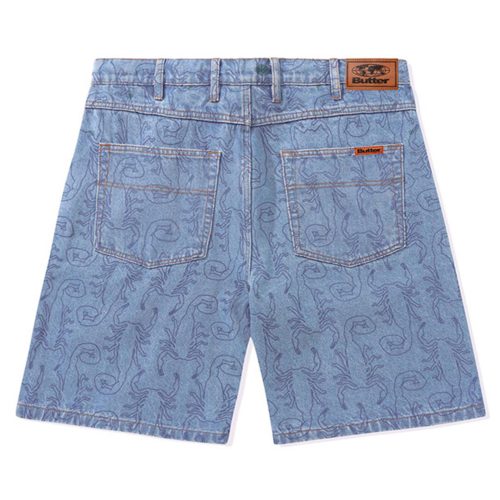 BUTTER GOODS SCORPION SHORTS WASHED INDIGO BACK