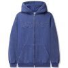 Butter Goods Mineral Wash Zip-Thru Hood - Prussian