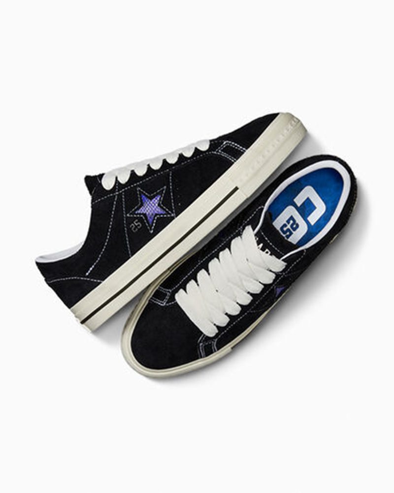 CONVERSEQUARTERSNACKSONESTARPRO BLACK ABOVE