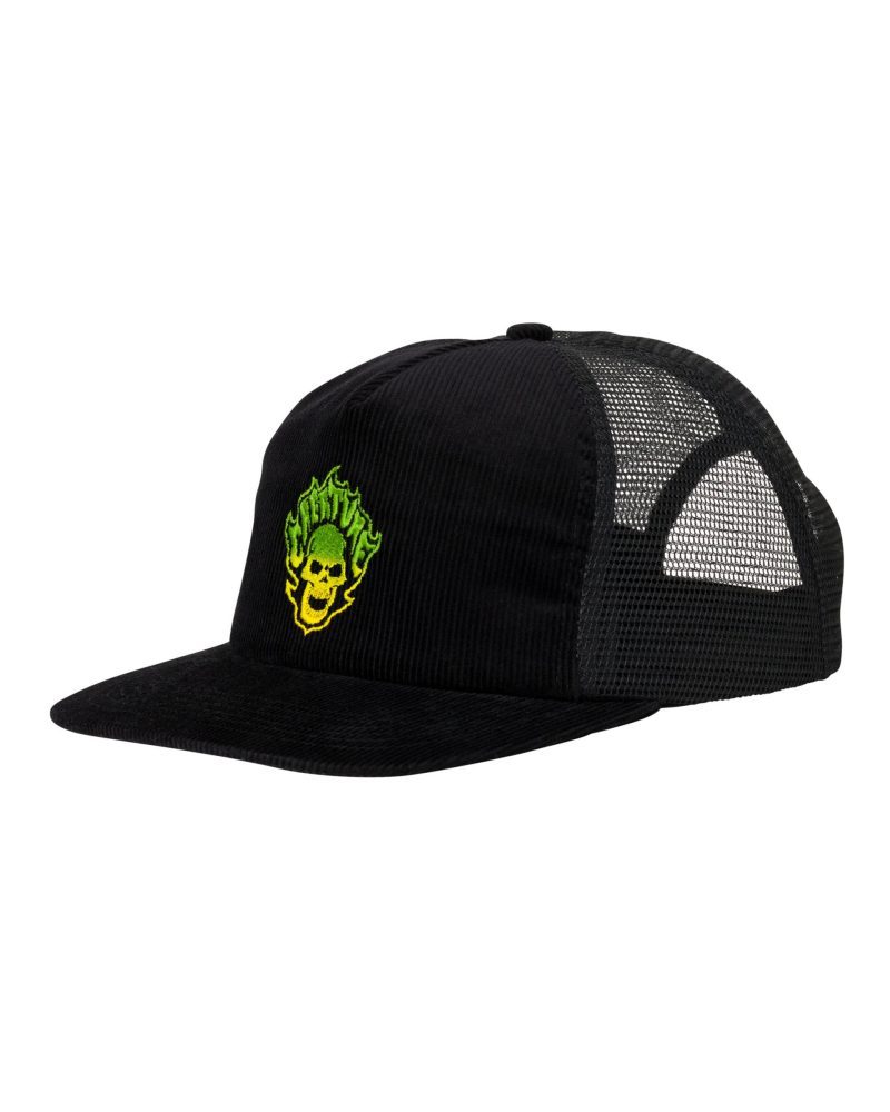 CREATURE BONEHEAD FLAME MESH TRUCKER FRONT