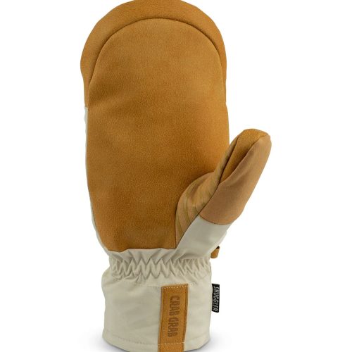 Crab Grab FA23 Mittens Snuggler Cream and Tan Palm