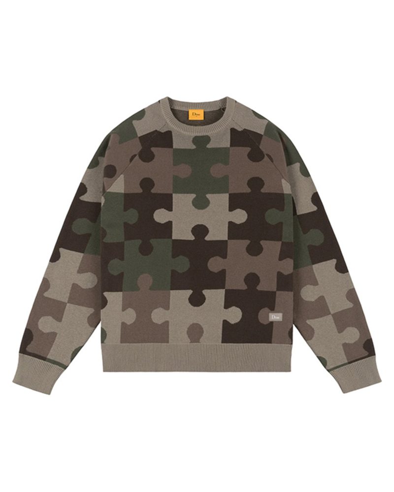 Dime Mtl. Camo Puzzle Knit Sweater