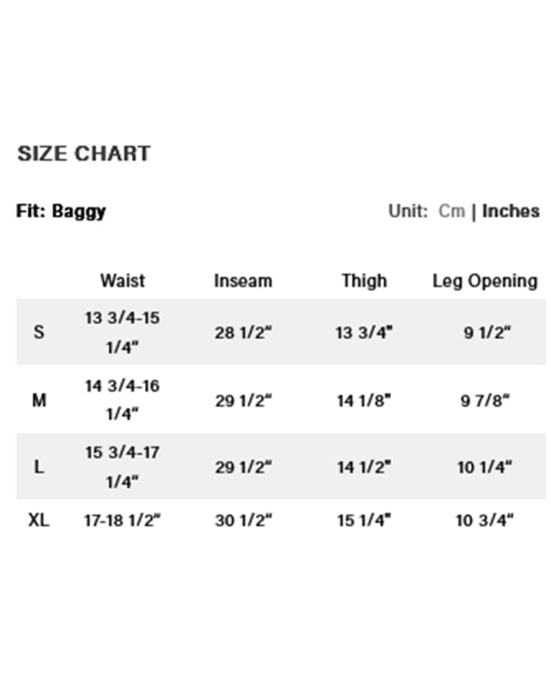 DIME SIZE CHART CARGO UTILITY PANTS