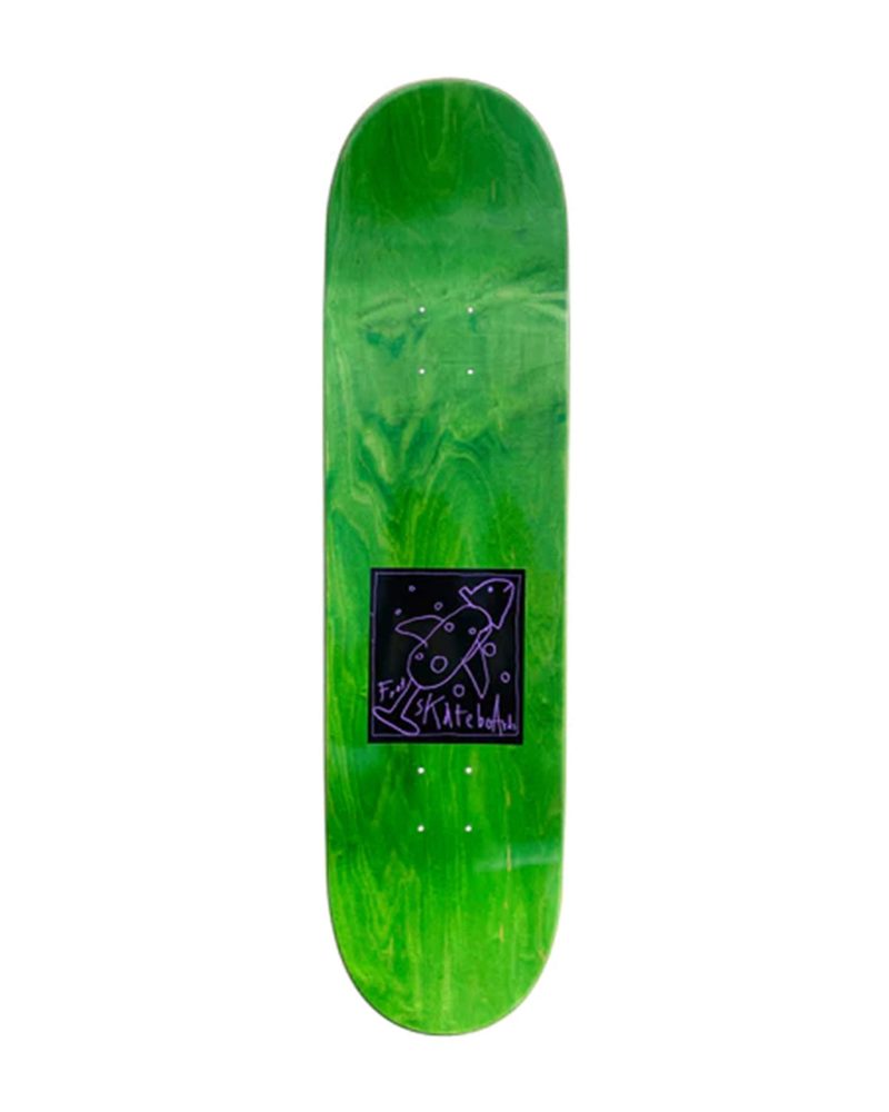 FrogSkateboardsFrogRainbowFish8Deck top