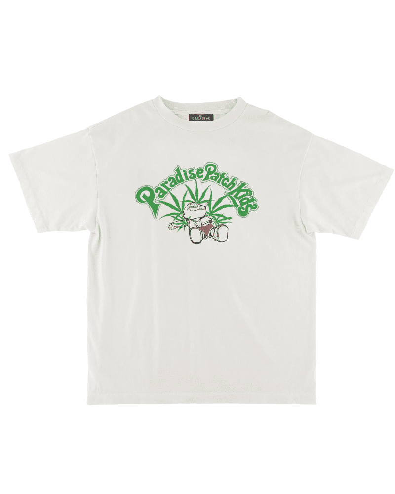 PARADISE PATCH KIDS TEE WHT FRONT