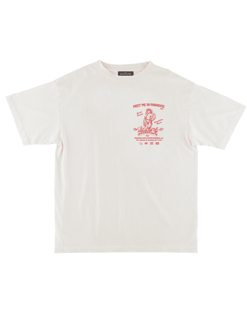 PARADISE TEASERS TEE WHITE FRONT