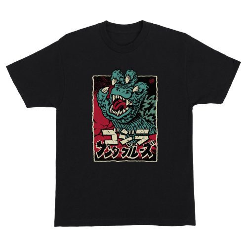 Santa Cruz Men's Godzilla Hand Front Short Sleeve Tee - Black