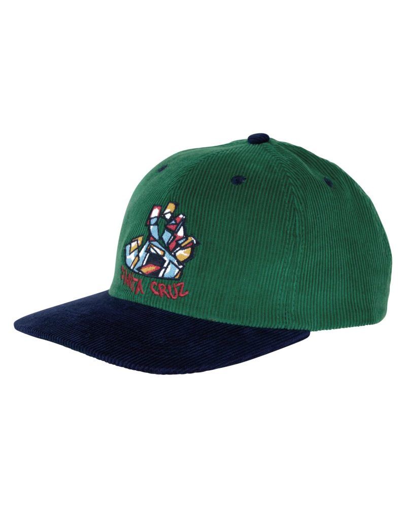 SC SCRATCHED SNAPBACK GREEN NAVY HAT FRONT