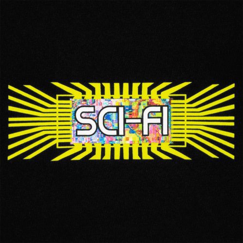 SCI FI FANTASY CHIP TEE BLACK CLOSEUP