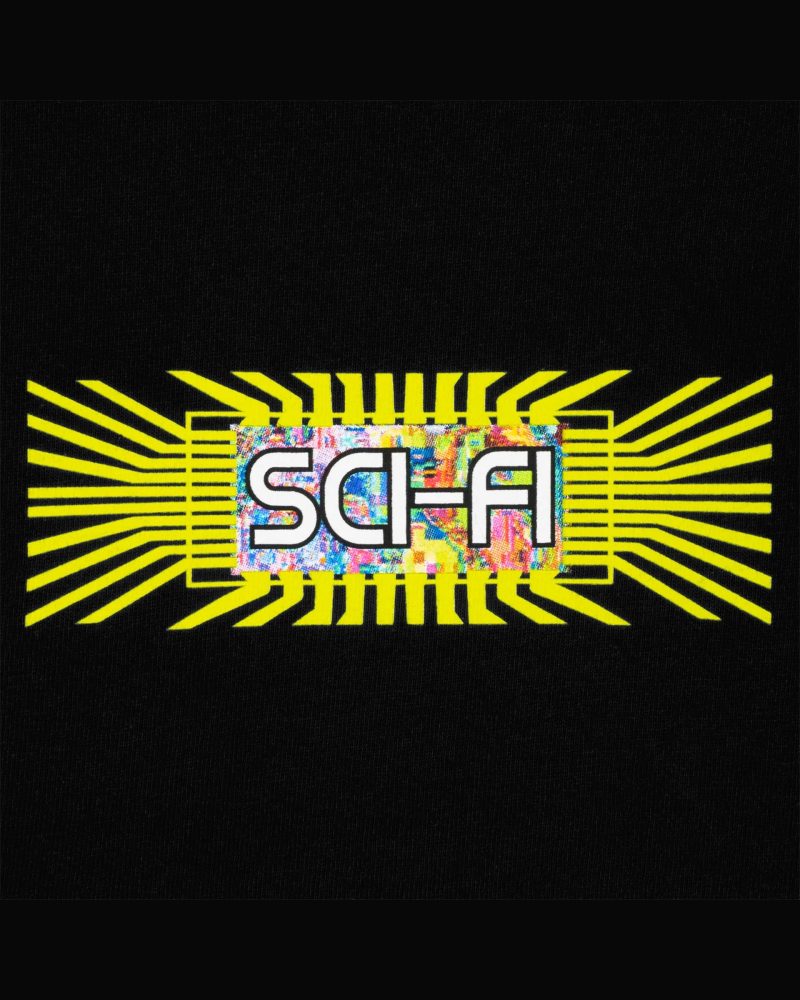 SCI FI FANTASY CHIP TEE BLACK CLOSEUP