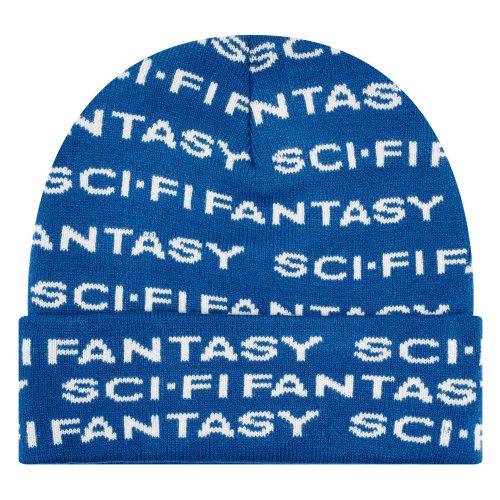 Sci-Fi Fantasy Repeat Logo Beanie - Blue