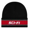 Sci-Fi Fantasy Stripe Fold Logo Beanie - Black