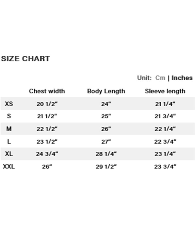 WAVE KNIT SIZE CHART