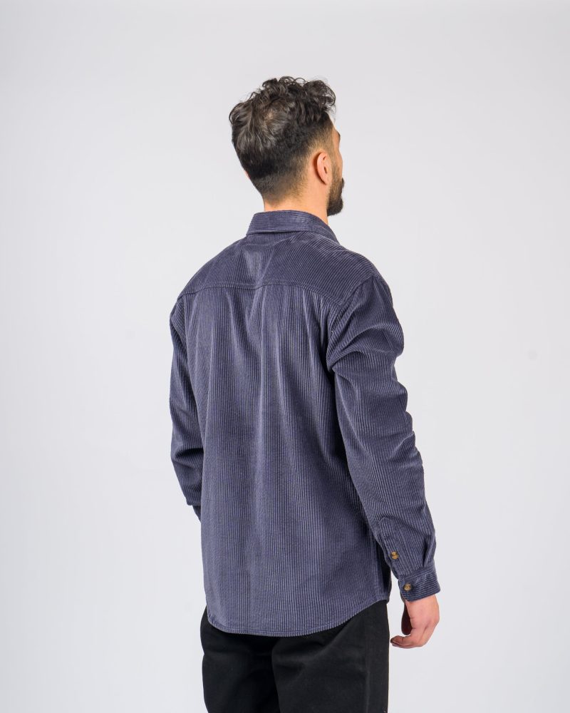 YONDER LS CORD SHIRT NAVY HERO BACK